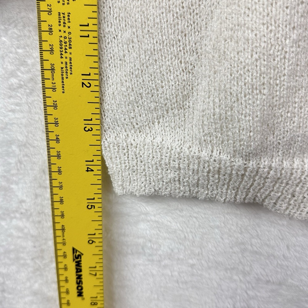 Vestique Sweater‎ Womens Small White Tan Lightweight Long Sleeve Striped Top EUC - Picture 8 of 13
